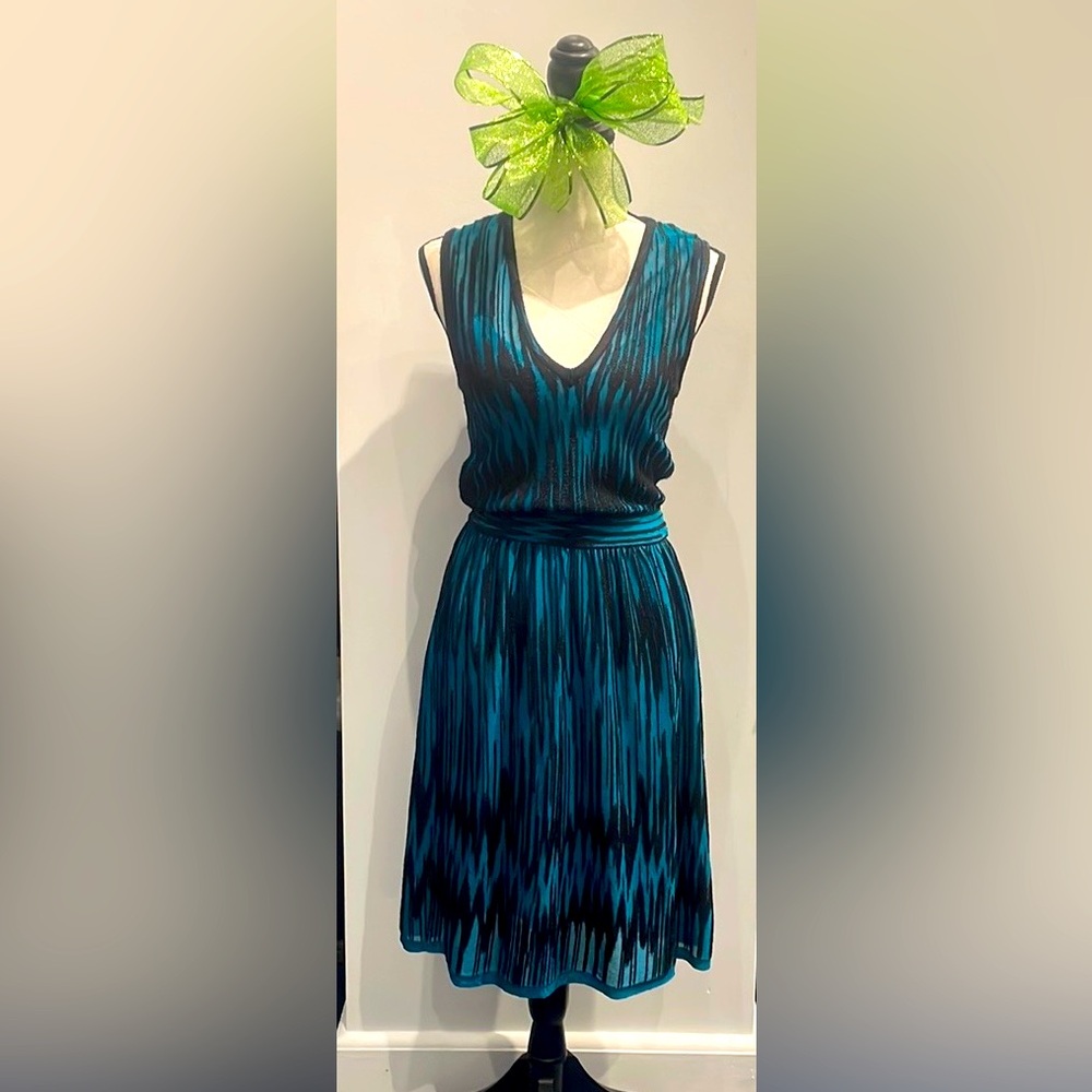 Vintage Missoni Dress Black/Teal